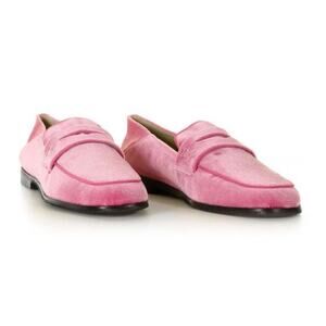 Maliparmi Fuchsia Velvet Loafers Womens EU 39 US 9 Italian Moccasin Flats